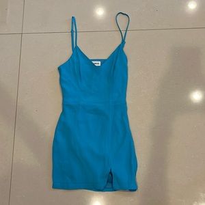 Blue mini dress